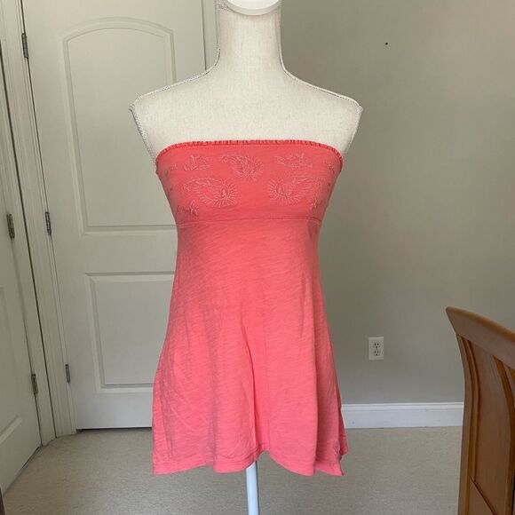 American Eagle Outfitters Tops - AEO Coral Strapless Tunic